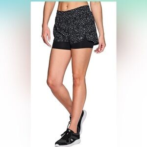 Rbx Active Workout Running Shorts With Attached Biker Shorts